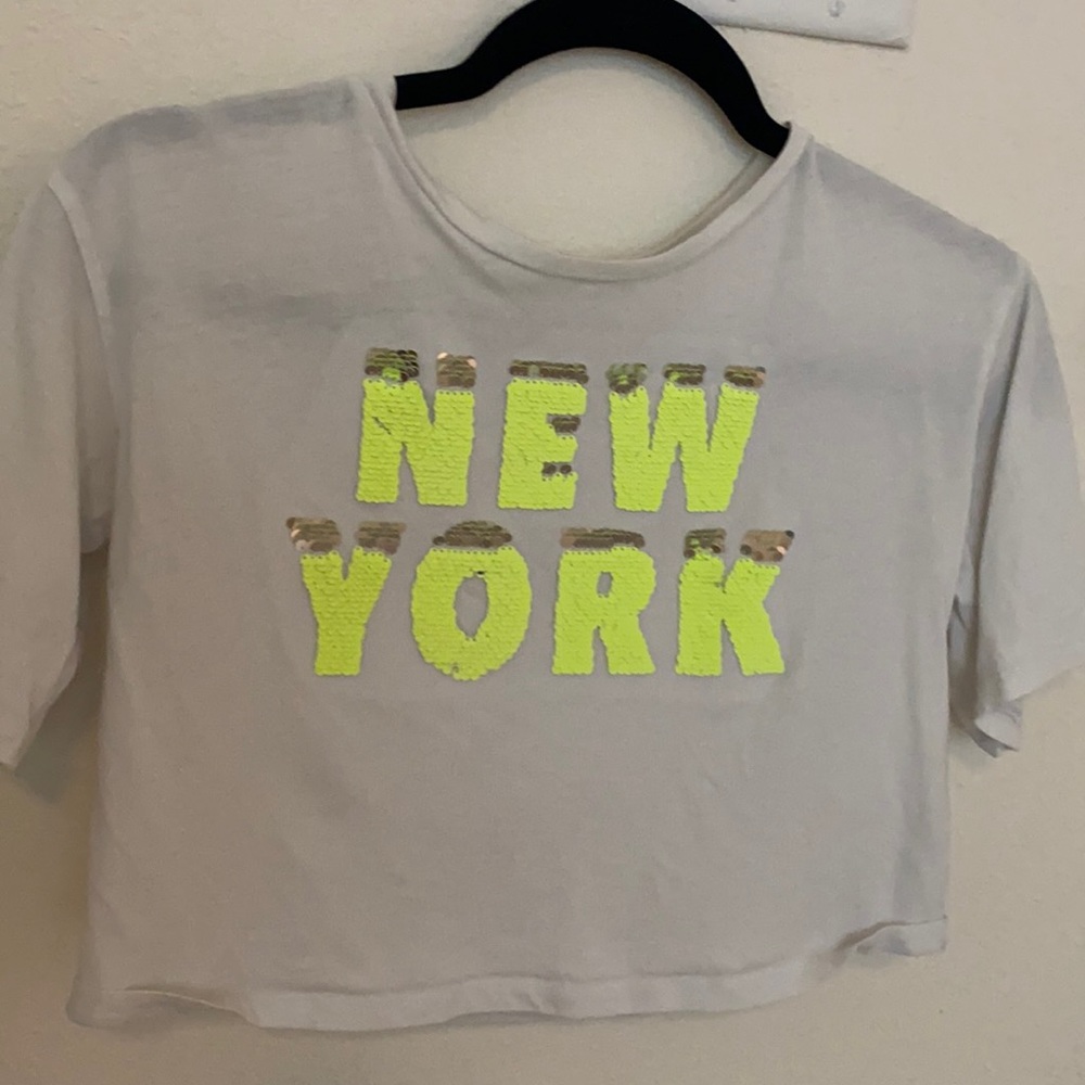 White Girls New York Crop Top
